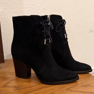 Marc Fisher Black Suede bootie- 7.5